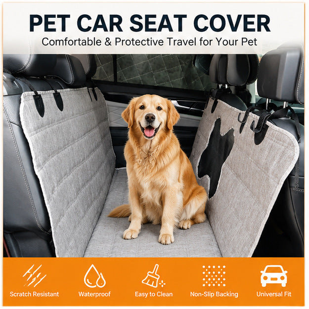 Pet Car Seat Pad - Waterproof Back Seat Cushion