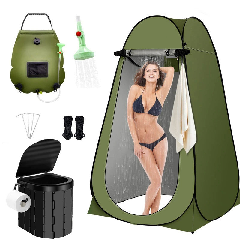 2025 Cross-border Hot Outdoor Shower Tent, Shower Bag, Toilet Combo, Changing Tent, Solar Drying Water Bag