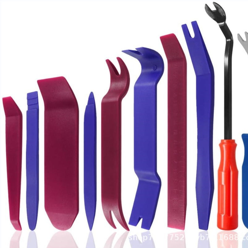 Car audio disassembly and assembly tools, car door panel interior removal, clip screwdriver, pry board, pry bar removal tool set