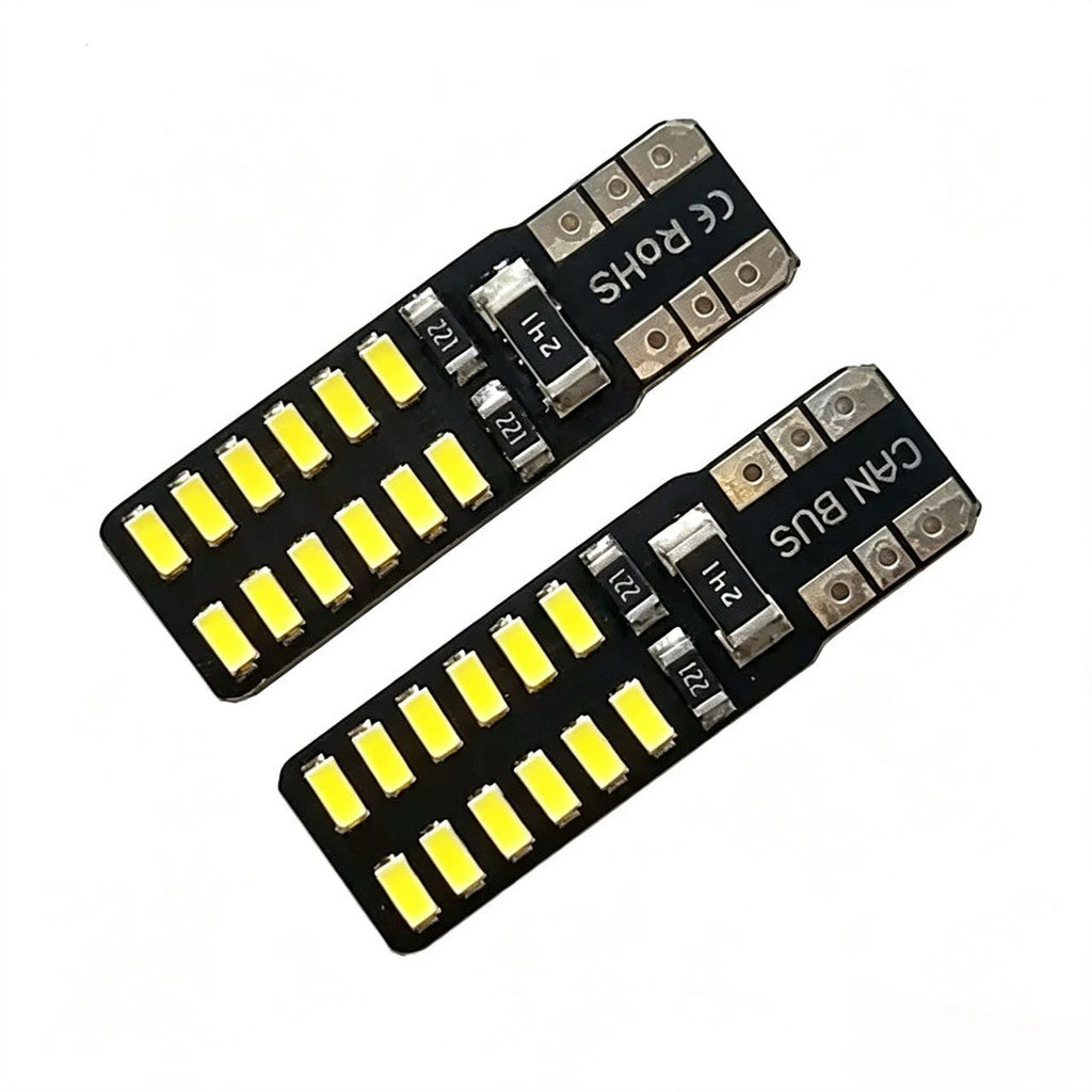 Car LED Light Decoding CANBUS T10 3014 24SMD Width Indicator Light In-Car Reading Light Small Plug Bulb
