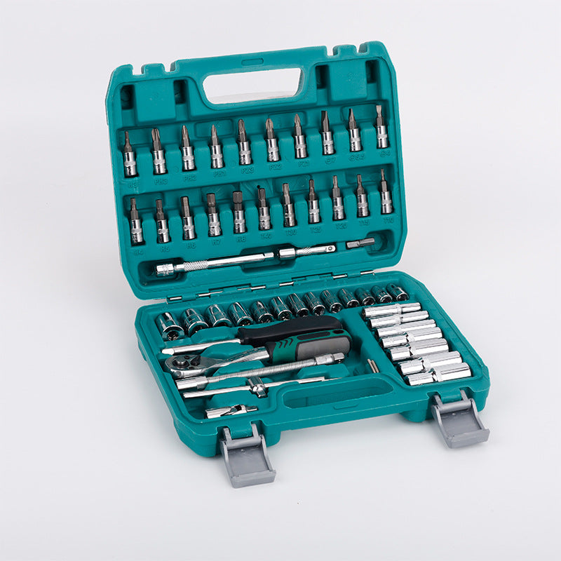 Natural S2 Bit Head 72-Tooth Ratchet Wrench Auto Repair Mechanical Repair Household Repair Sleeve Tool Set Hardware Toolbox