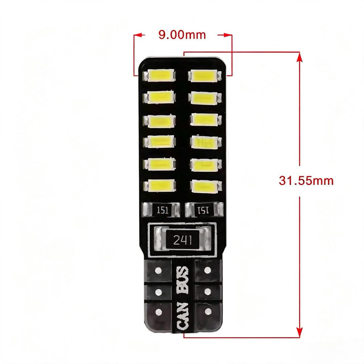 Car LED Light Decoding CANBUS T10 3014 24SMD Width Indicator Light In-Car Reading Light Small Plug Bulb
