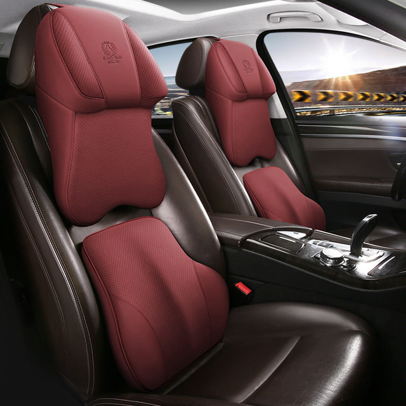 [Full leather on both sides] aviation-grade car neck pillow, memory foam, neck pillow, neck pillow in the car, car seat, neck pillow