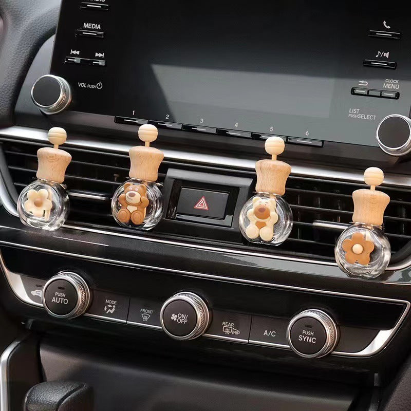 High-end car essential oil diffuser, car long-lasting light fragrance, car plant aromatherapy, air conditioning air outlet, empty bottle of perfume
