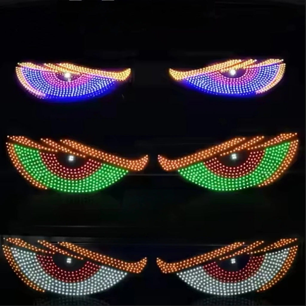 Best-selling automotive devil's eye LED lights, dynamic USB expression lights, LED display front and rear windshield car stickers