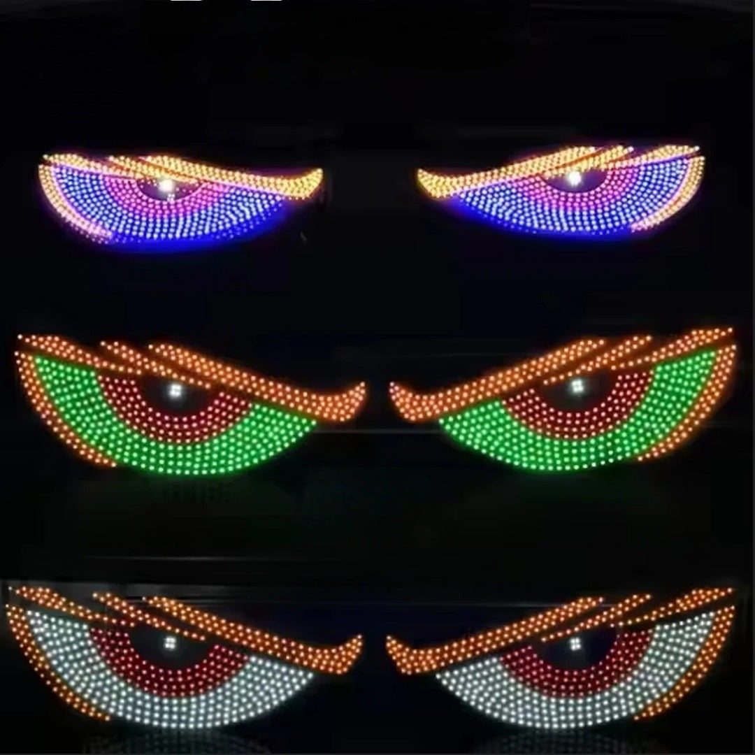 Best-selling automotive devil's eye LED lights, dynamic USB expression lights, LED display front and rear windshield car stickers