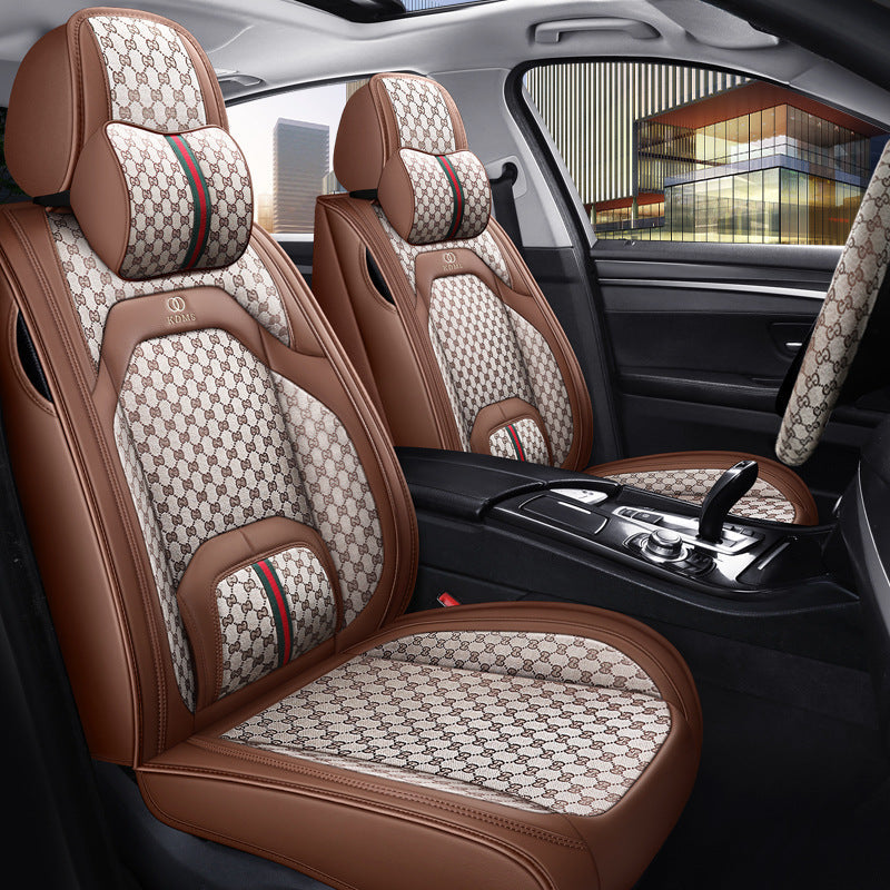 Car seat cushions are fully covered, all-season universal, five-seat small car seat cushions, reinforced waist belts, memory foam, and wholesale car seat cushions