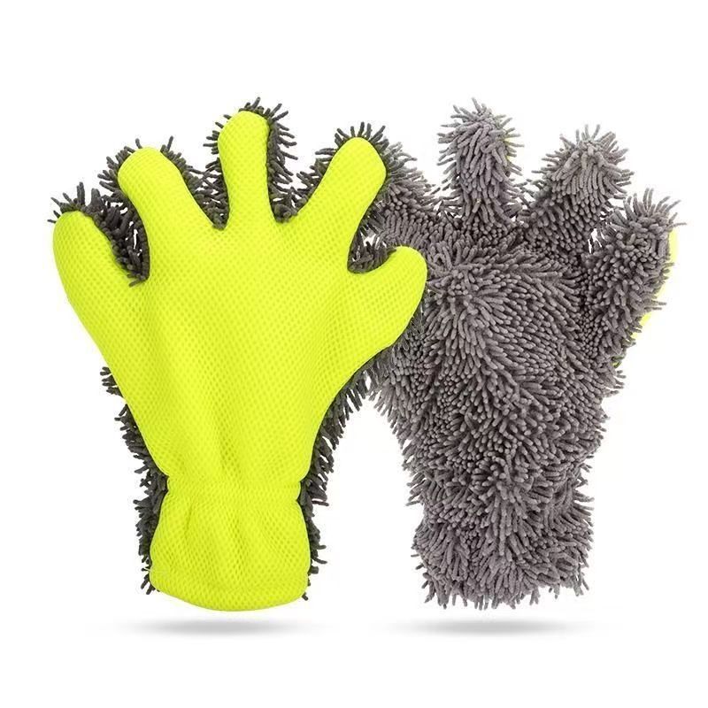 Car wash gloves, plush waterproof car towels, specialized car brushes, cleaning cloths, chenille wheel cleaning towels, wholesale