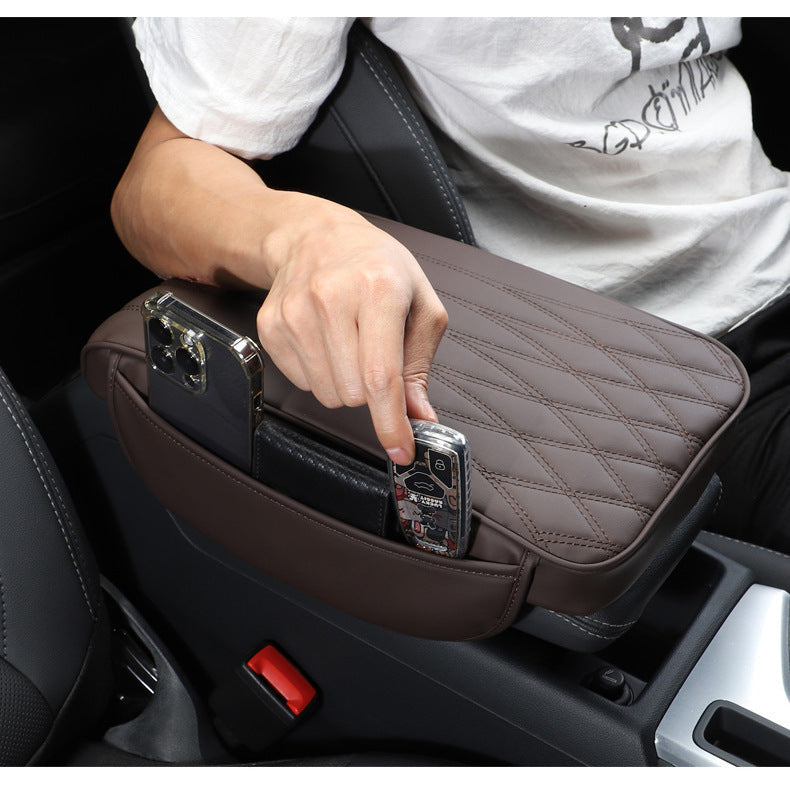 Manufacturer cross-border direct sales of dual-sided pocket-style car armrest box mats, universal hand and center height increasers