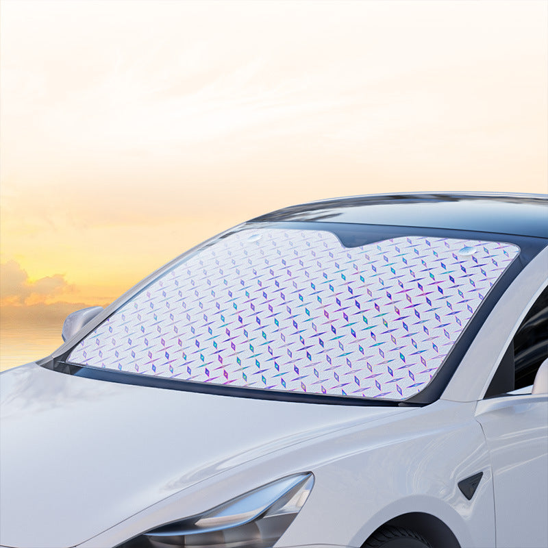 Car sunshade laser type sun protection and heat insulation summer sunshade car front windshield window sun gear