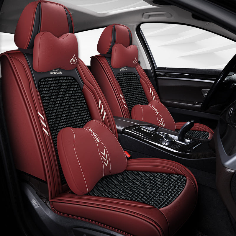 2024 car seat cushions, all-season universal, full coverage five-seater car seat cushions, summer breathable ice silk seat covers wholesale