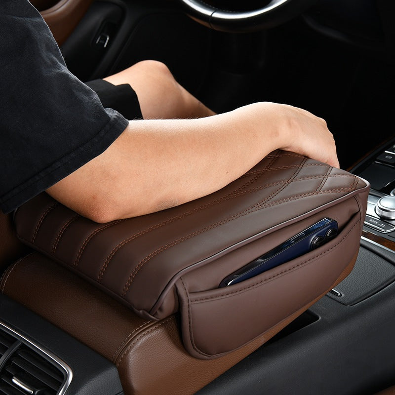 Manufacturer cross-border direct sales of dual-sided pocket-style car armrest box mats, universal hand and center height increasers