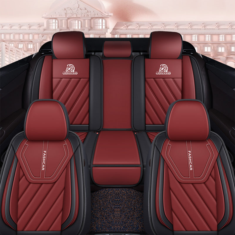 Universal four-season Nappa leather seat cover for car seat cushions, premium feel, anti-dirt, full coverage ventilation, breathable new seat cover