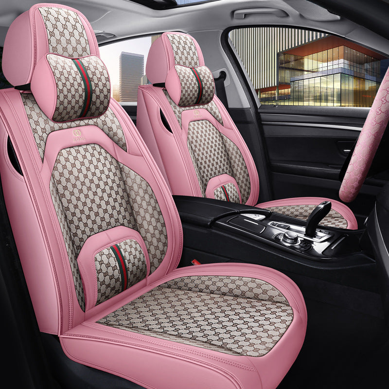 Car seat cushions are fully covered, all-season universal, five-seat small car seat cushions, reinforced waist belts, memory foam, and wholesale car seat cushions