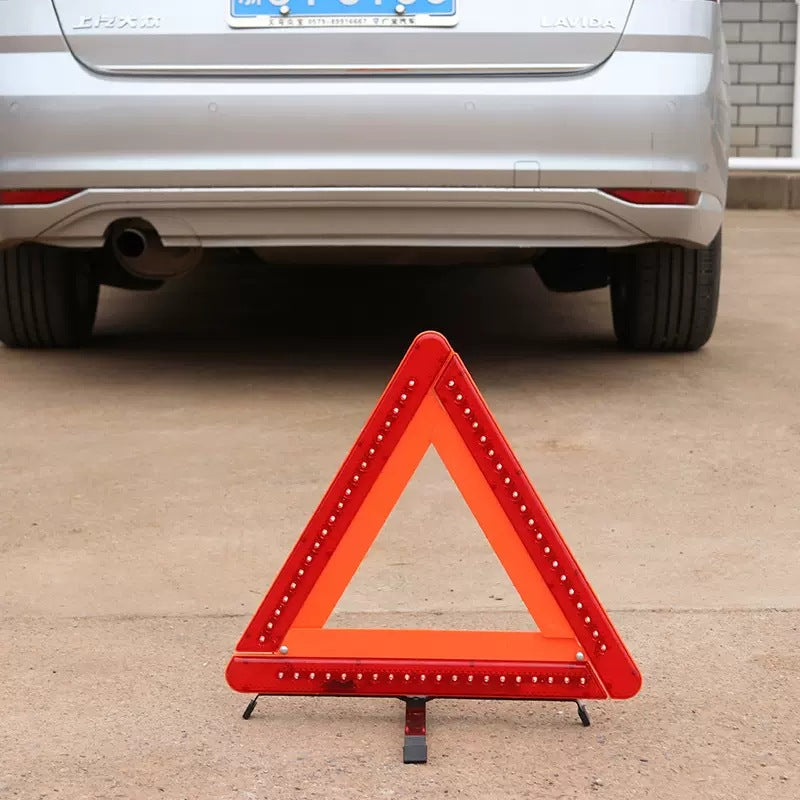 LED lighted tripod automotive safety triangle cross-border dedicated for rear-end collision prevention vehicle-mounted emergency bracket