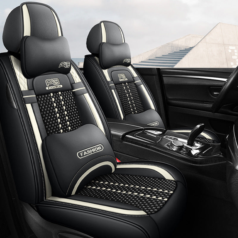 Car seat cushion new all-enclosed special seat cover four seasons universal leather seat cover summer ice silk cartoon seat cushion cover