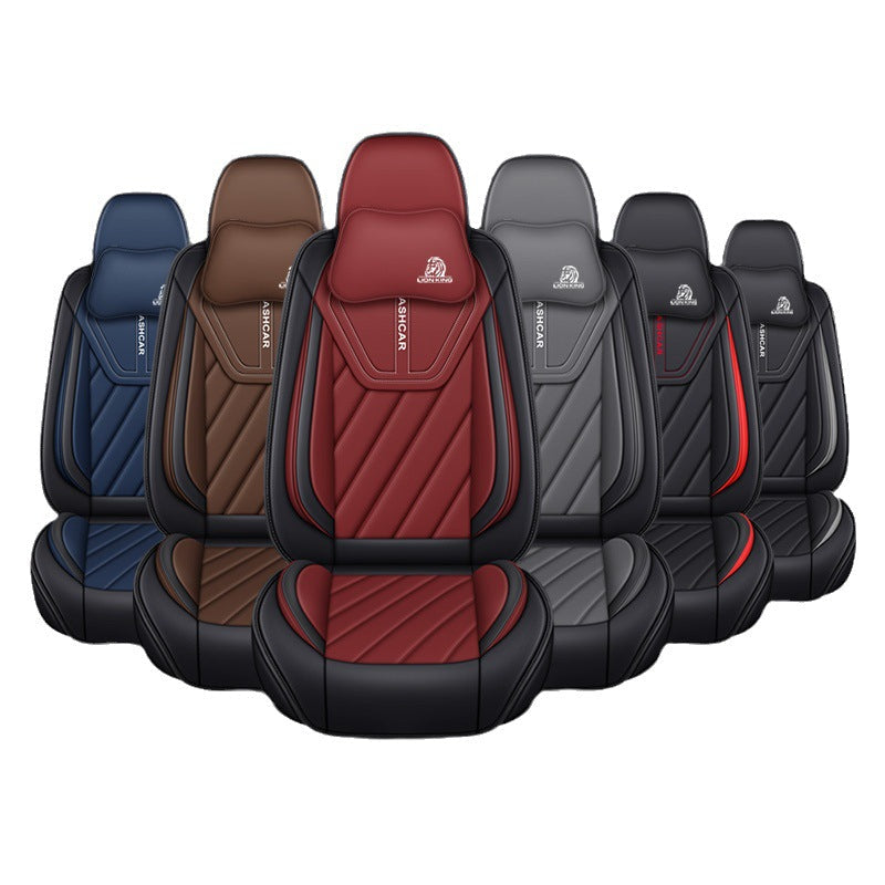 Universal four-season Nappa leather seat cover for car seat cushions, premium feel, anti-dirt, full coverage ventilation, breathable new seat cover