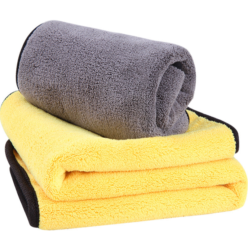 420g 160*60CM Brushed Thickened Car Towel Fine Fiber Absorbent Towel Coral Velvet Towel Edging Towel