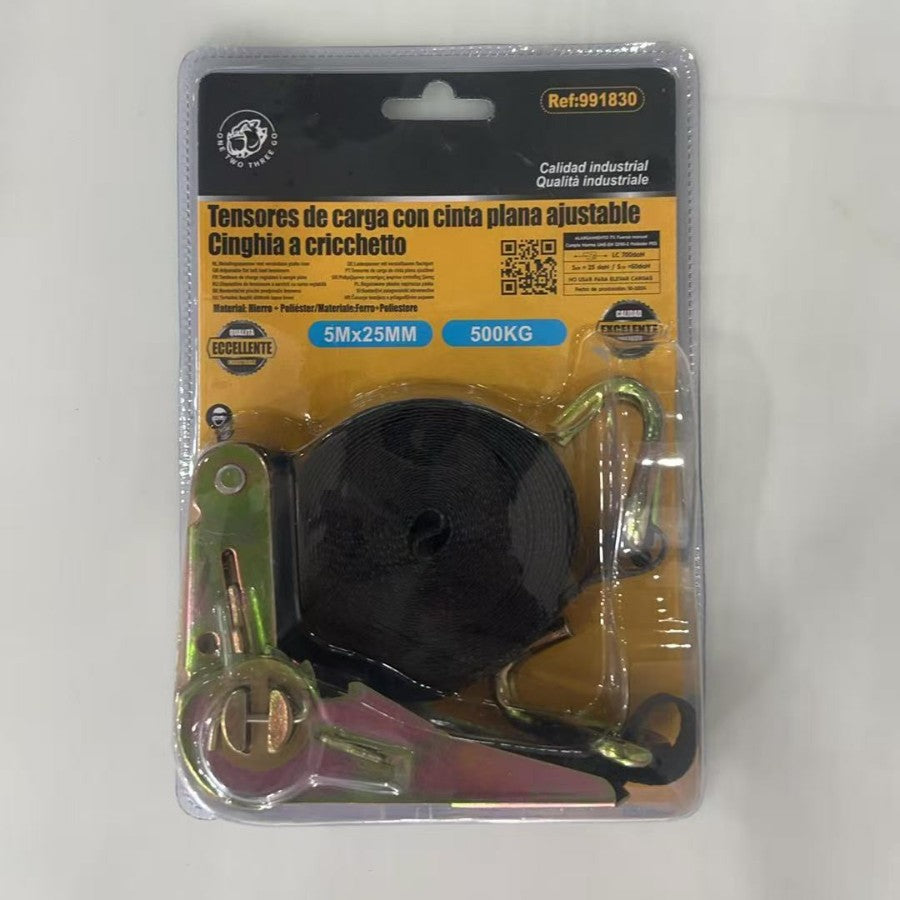 Ratchet Tie-Down Strap 5m x 25mm 500kg