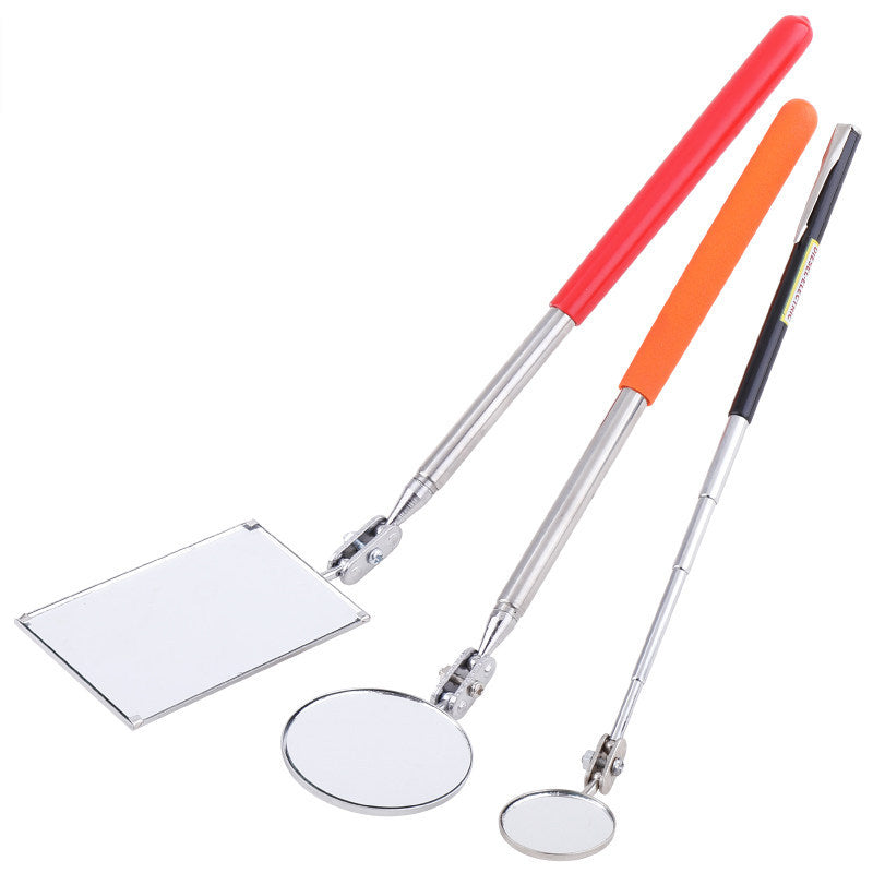 Universal telescopic folding inspection mirror, car bottom inspection mirror, chassis mirror, pipe endoscope, and automotive chassis mirror