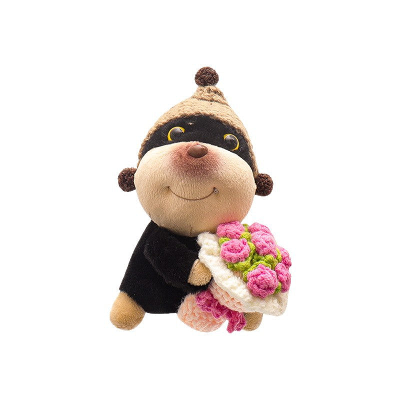 Car ornaments cute dolls bee dog car central control screen party doll display screen decoration car interior products