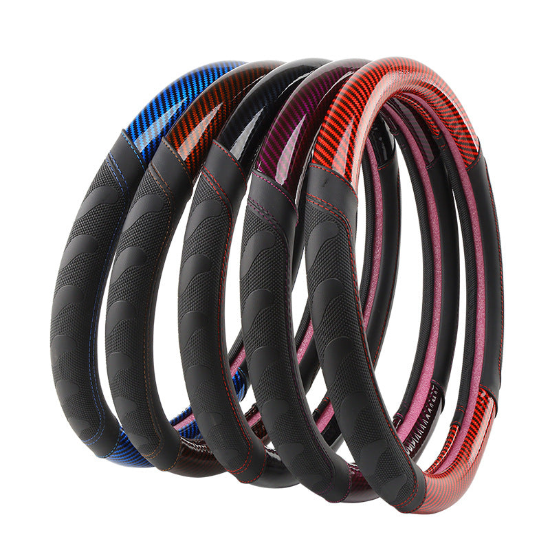 [Carbon Fiber] Car Steering Wheel Handle Sleeve, All-Season Universal, Non-slip, Wear-Resistant, Breathable New Model Dropshipping