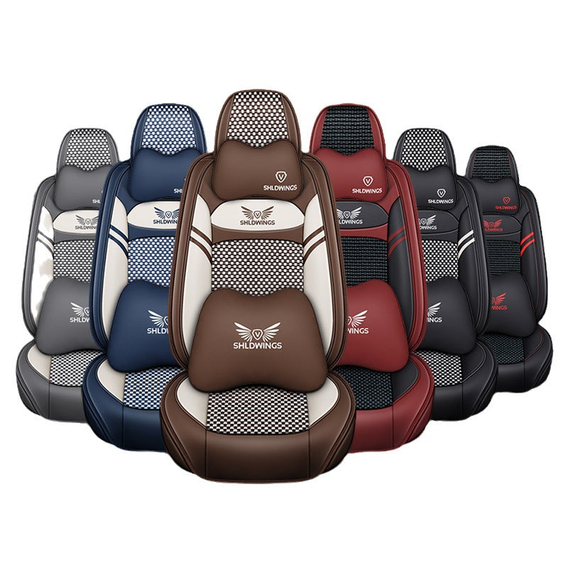 Full-coverage car seat covers for Napa leather car seat cushions, five-seat universal Ice Silk car seat cushions, all-season universal model wholesale