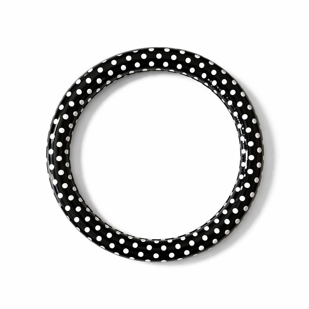 Cross-border Amazon wholesale car steering wheel covers, polka dot, anti-slip, wear-resistant, vintage fashionable steering wheel covers