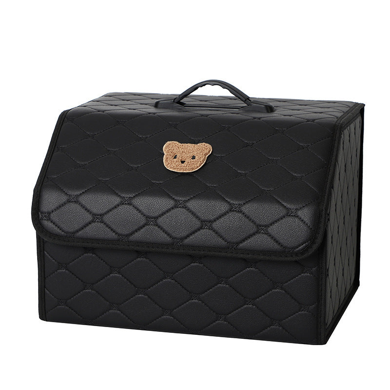 Car trunk storage box, leather multifunctional foldable storage box, storage box, storage box, car interior accessories