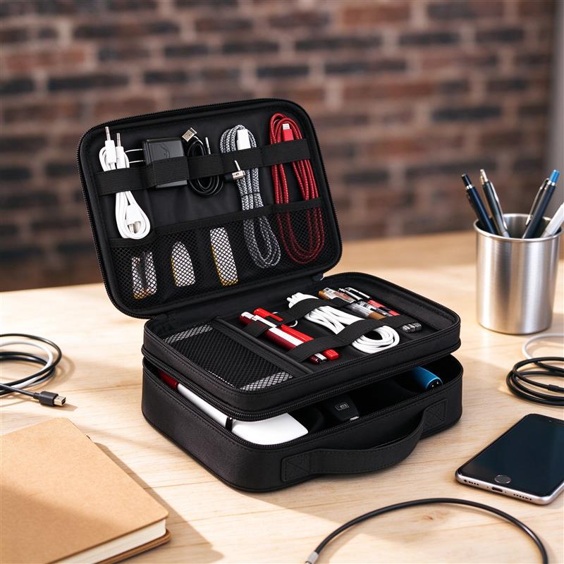 Car Accessory Storage Bag - Digital Cable Organizer
