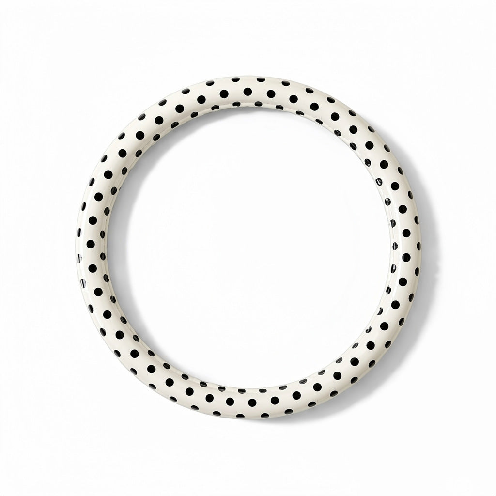 Cross-border Amazon wholesale car steering wheel covers, polka dot, anti-slip, wear-resistant, vintage fashionable steering wheel covers