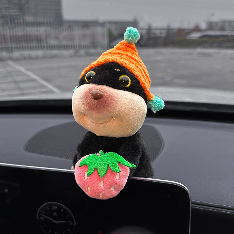 Car ornaments cute dolls bee dog car central control screen party doll display screen decoration car interior products