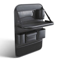 Car seat back storage bag, leather rear storage box, dining table model car seat back hanging bag, anti-kick mat