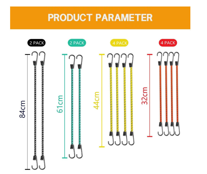 Cargo Strapping Ropes, Elastic Bungee Cords