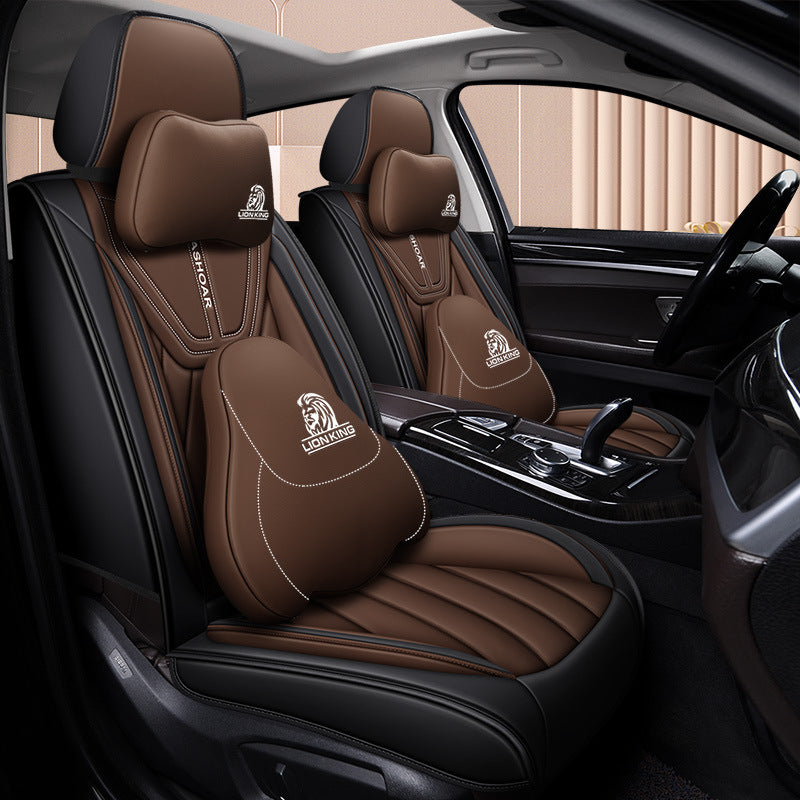 Universal four-season Nappa leather seat cover for car seat cushions, premium feel, anti-dirt, full coverage ventilation, breathable new seat cover