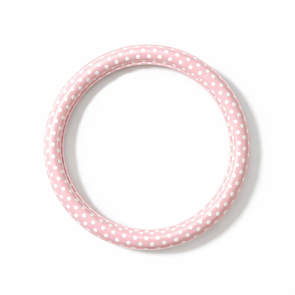 Cross-border Amazon wholesale car steering wheel covers, polka dot, anti-slip, wear-resistant, vintage fashionable steering wheel covers