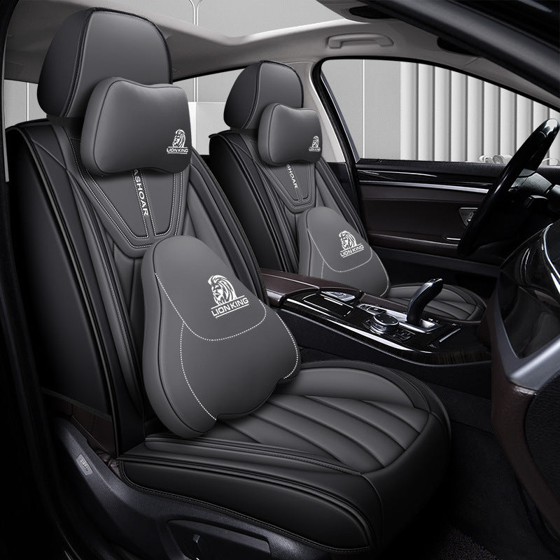 Universal four-season Nappa leather seat cover for car seat cushions, premium feel, anti-dirt, full coverage ventilation, breathable new seat cover